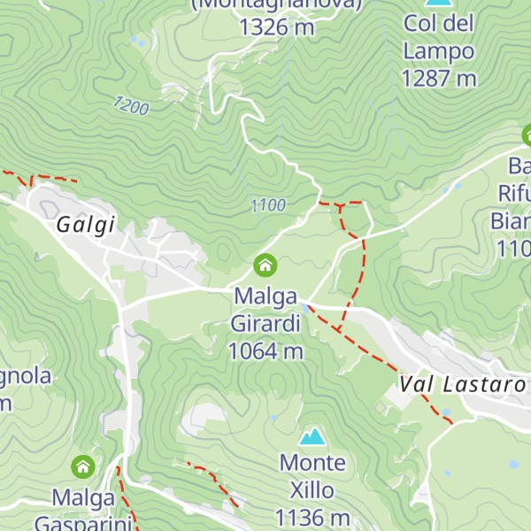 Map of Malga Girardi