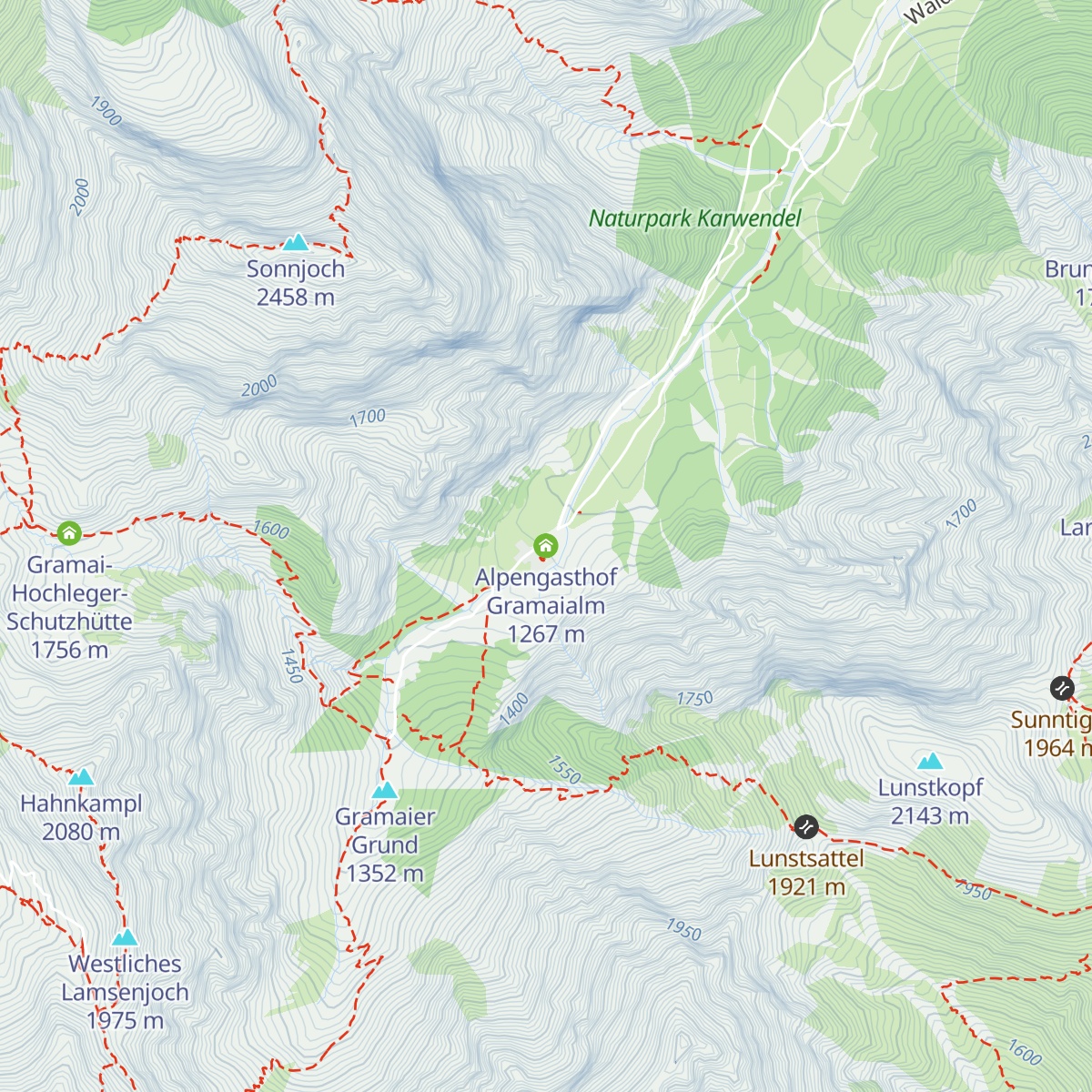 Alpengasthof Gramaialm map