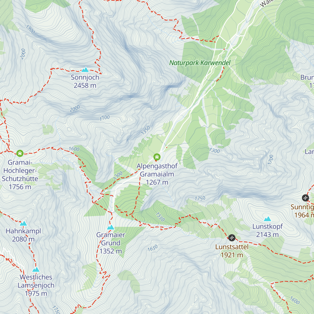 Alpengasthof Gramaialm map