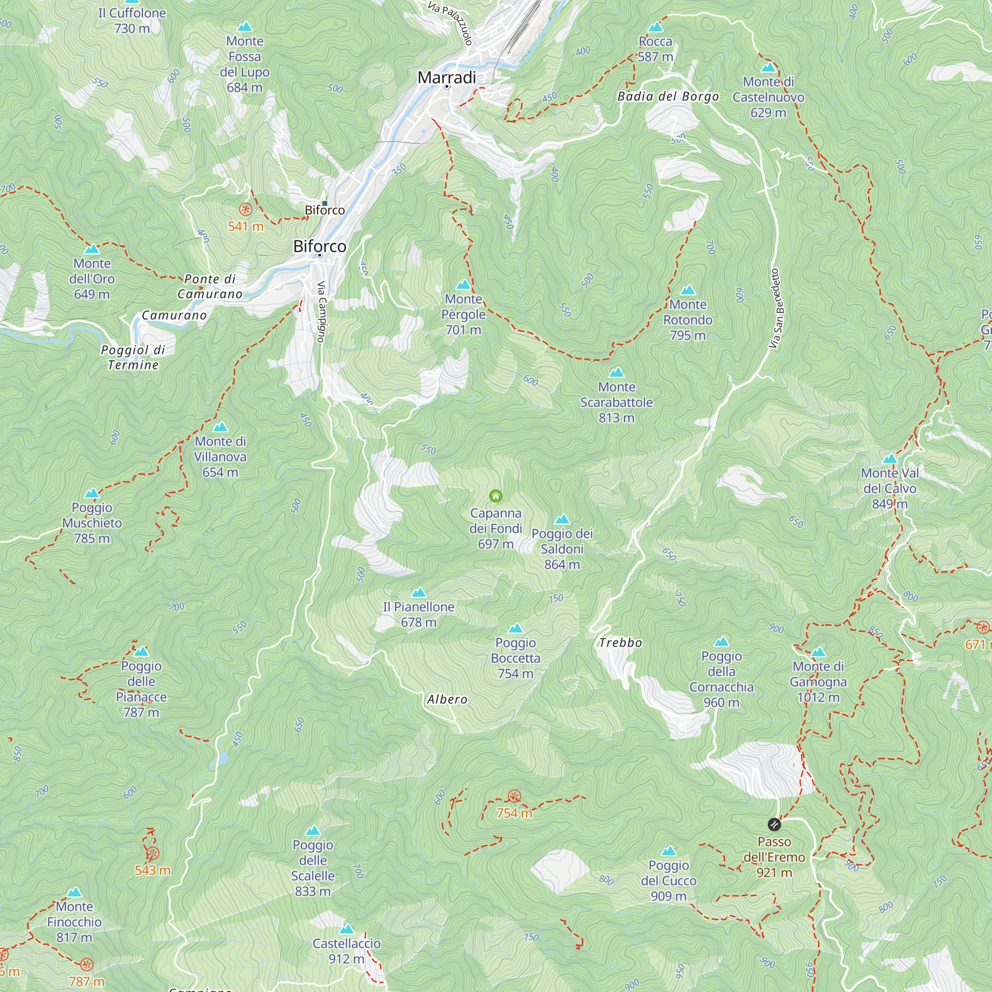 Capanna dei Fondi map