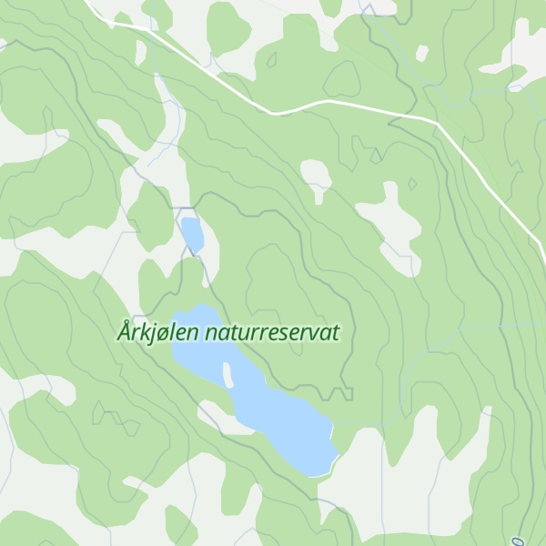 Map of Nordre Fjellsjøhøgda