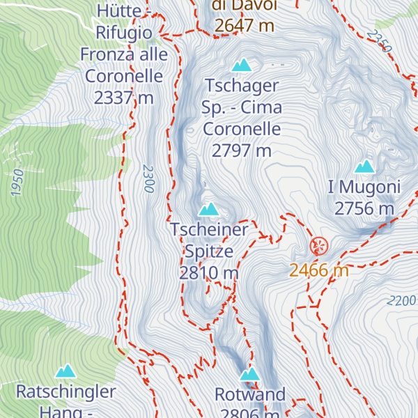 Map of Tscheiner Spitze