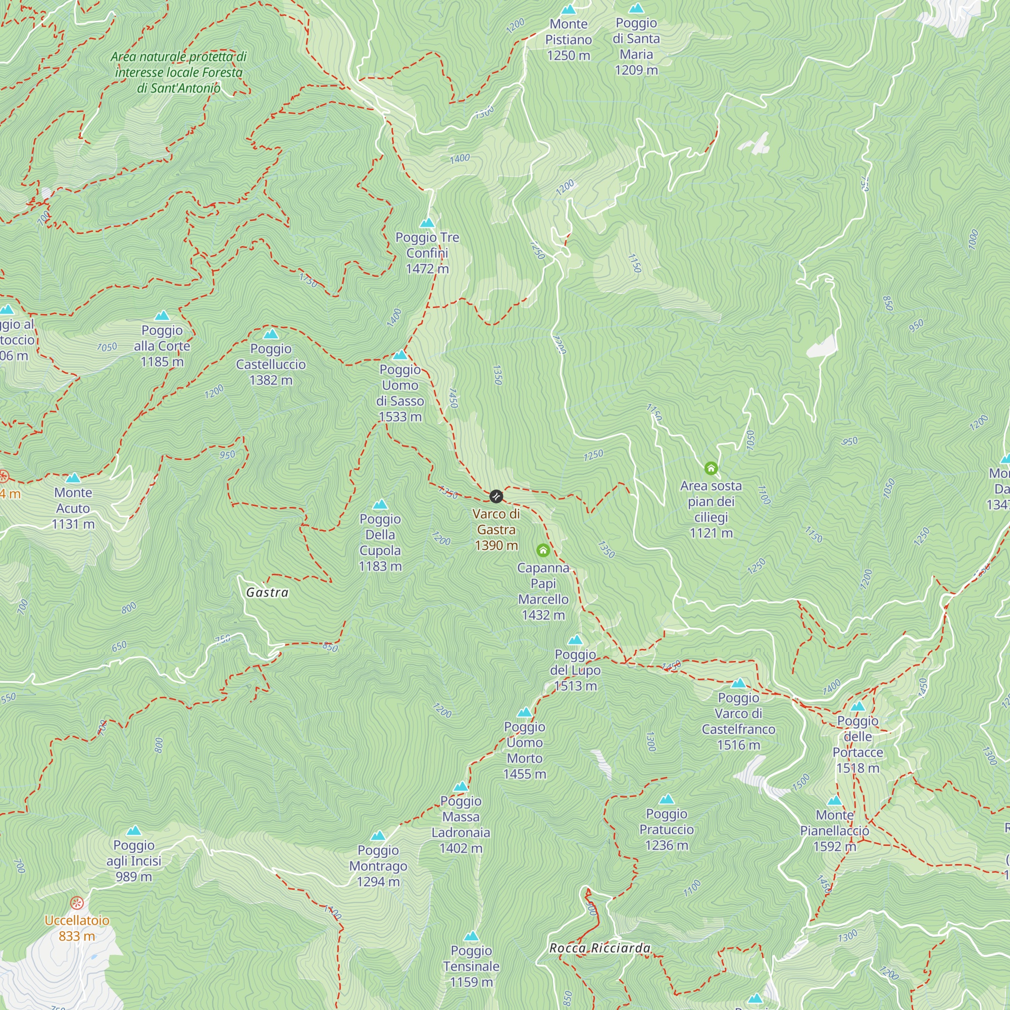 Rifugio di Gastra map