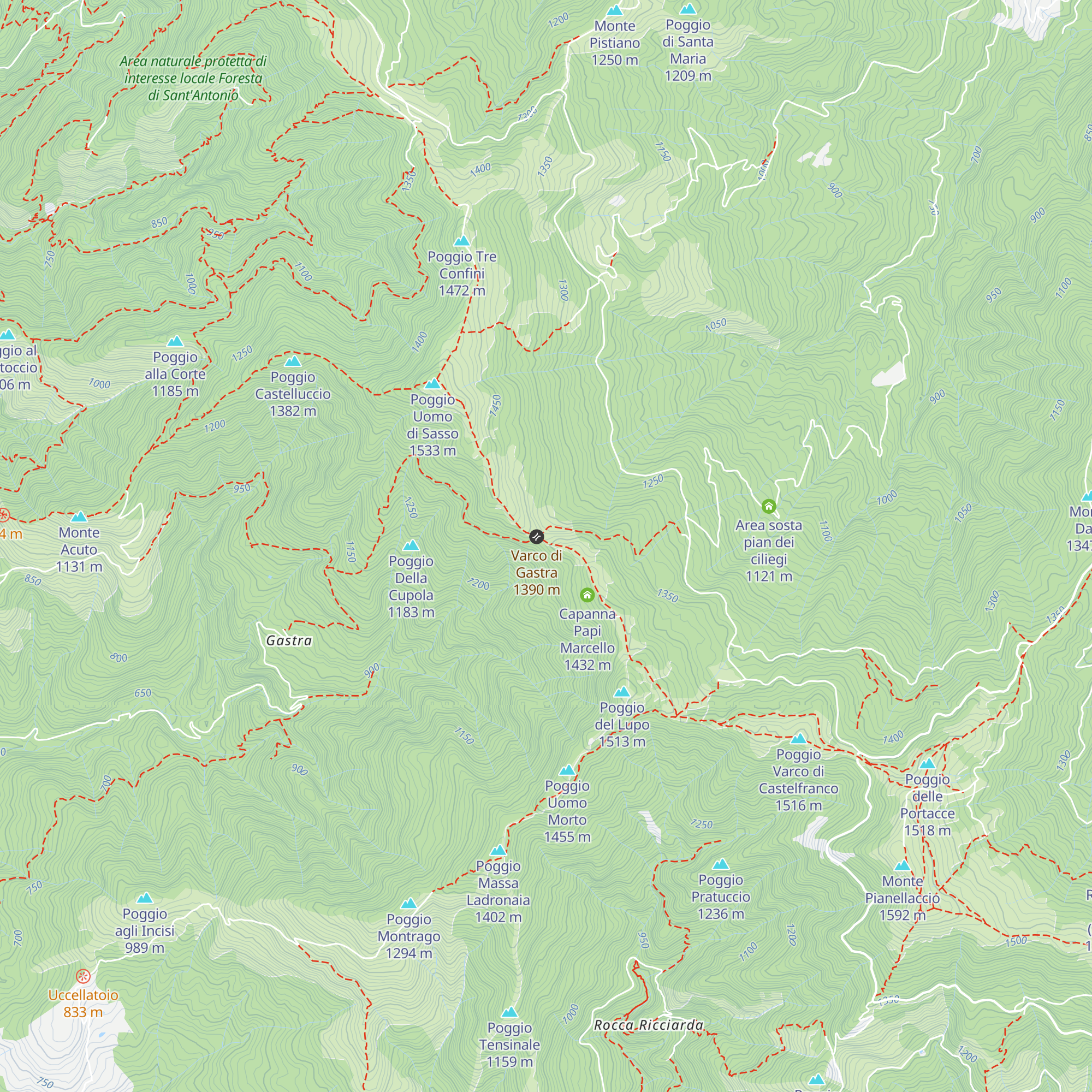 Rifugio di Gastra map