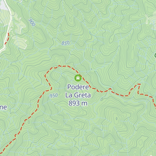 Map of Podere La Greta