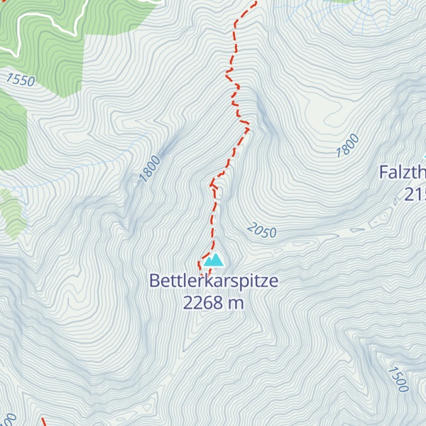 Map of Bettlerkarspitze (Vorgipfel)