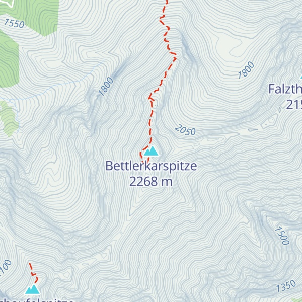 Map of Bettlerkarspitze