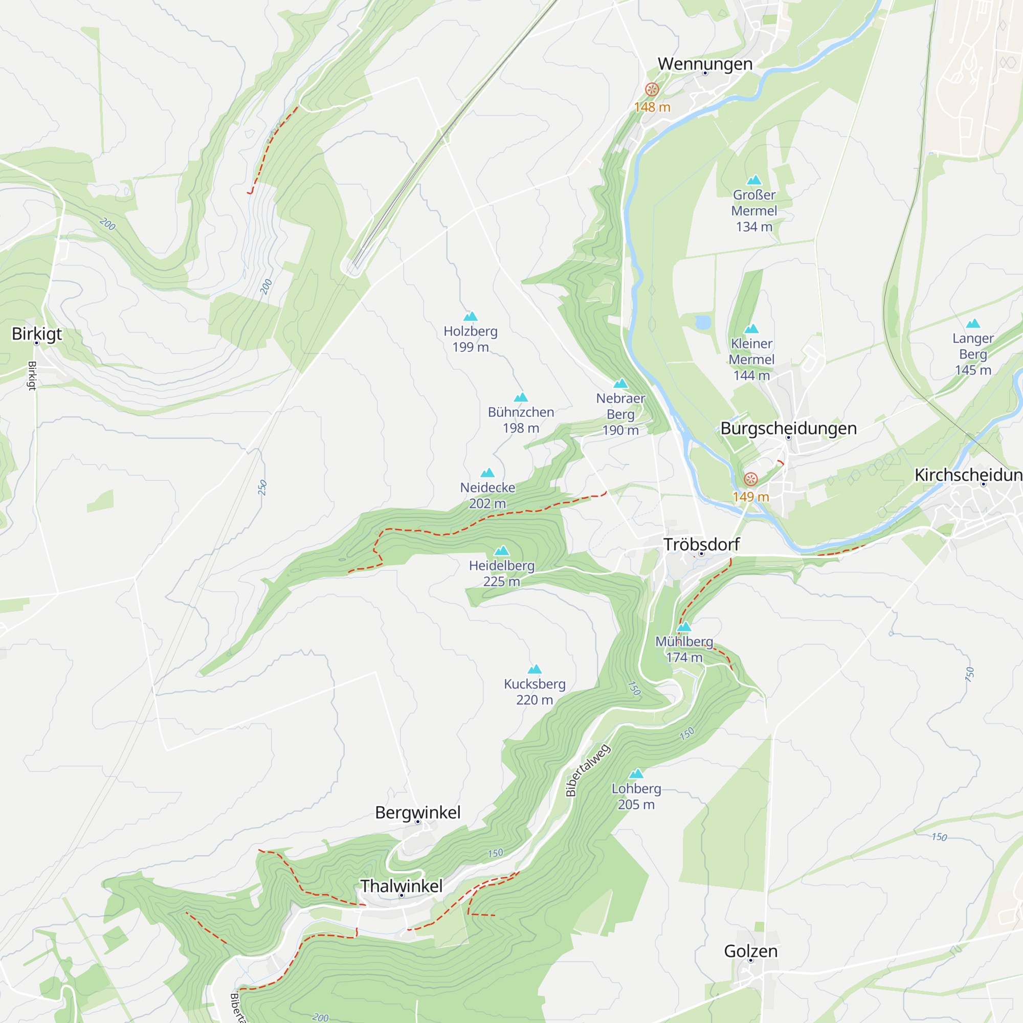 Wanderhütte im Blindetal map
