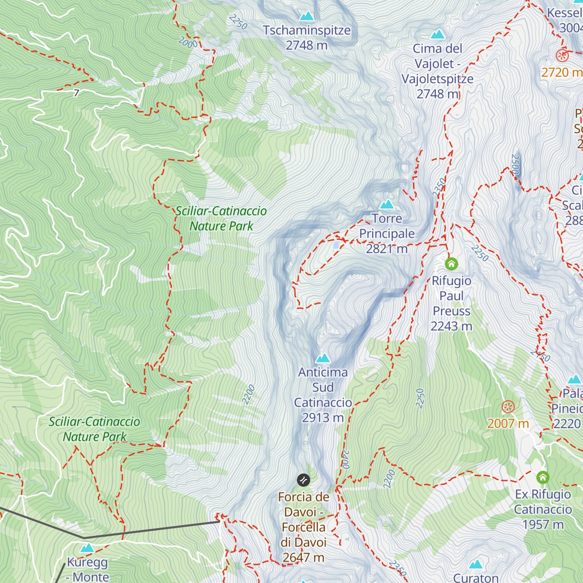 Santnerpasshütte - Rifugio Passo Santner map