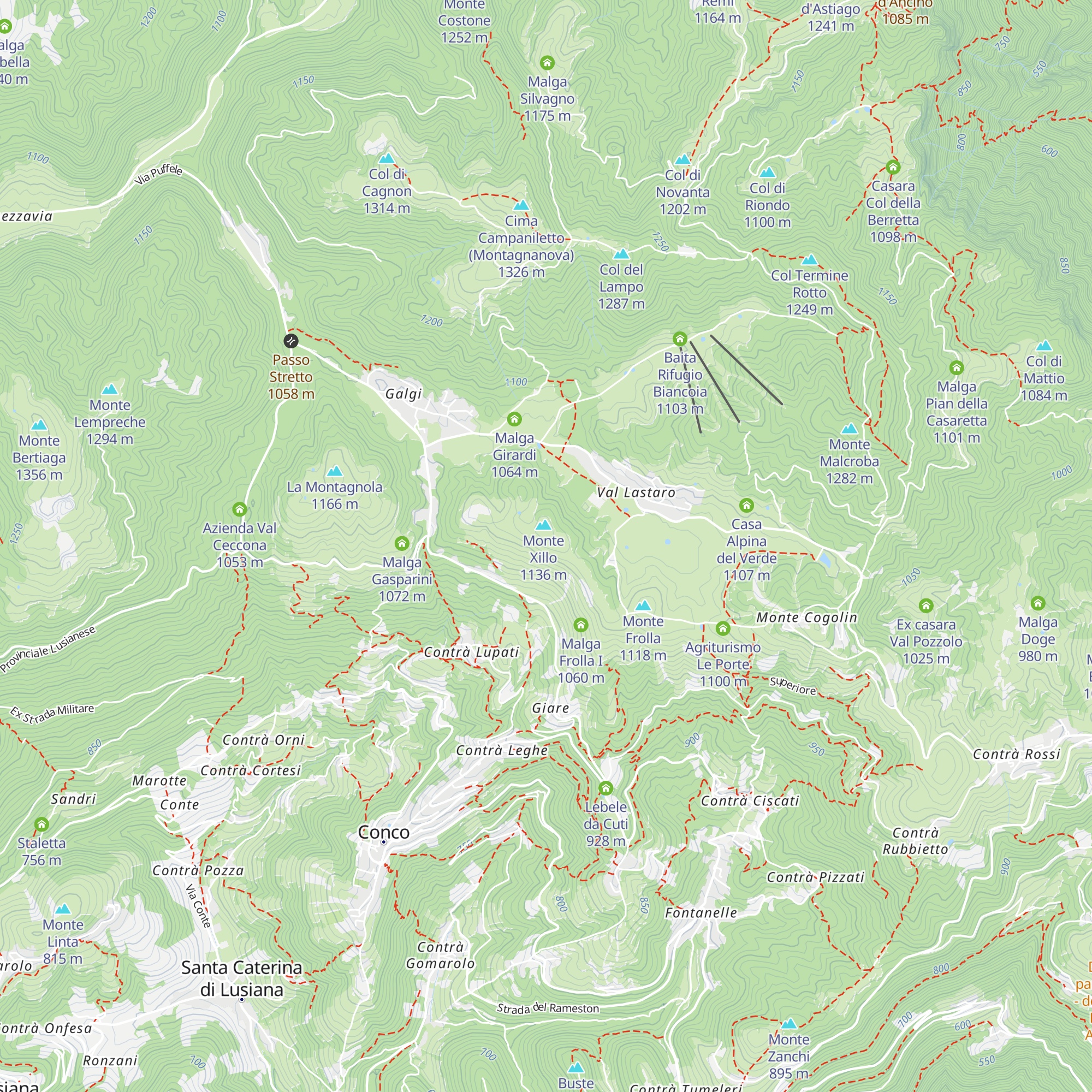 Malga Frolla III map