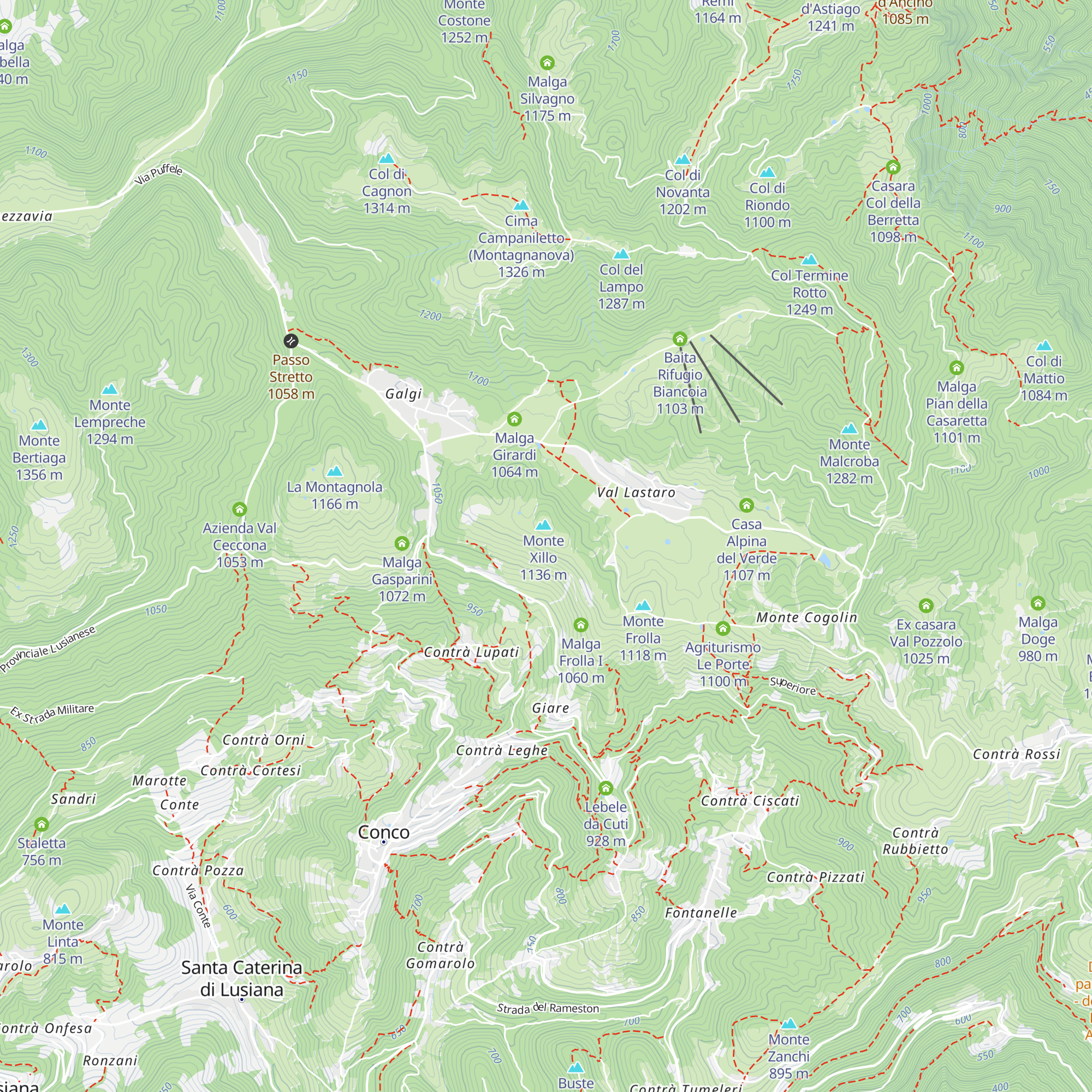 Malga Frolla III map