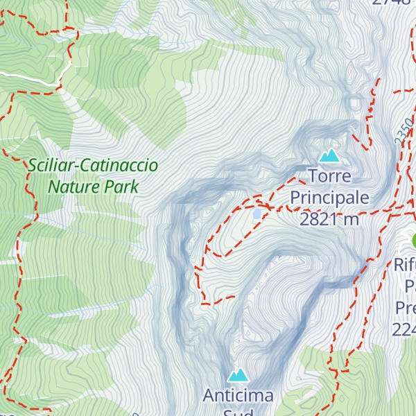 Map of König Laurin Wand