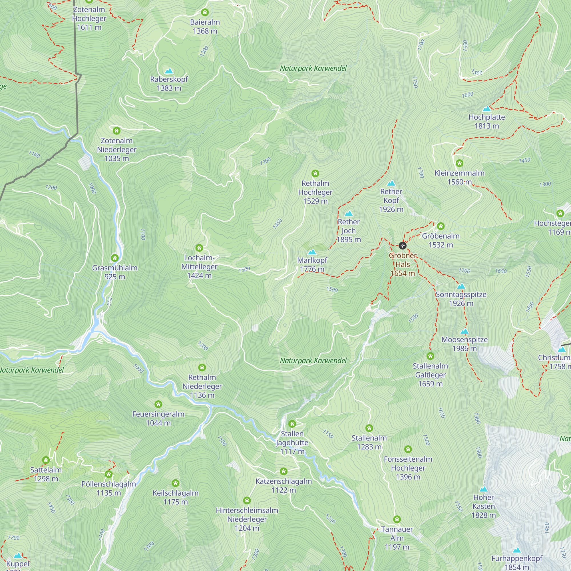 Lochalm-Hochleger map