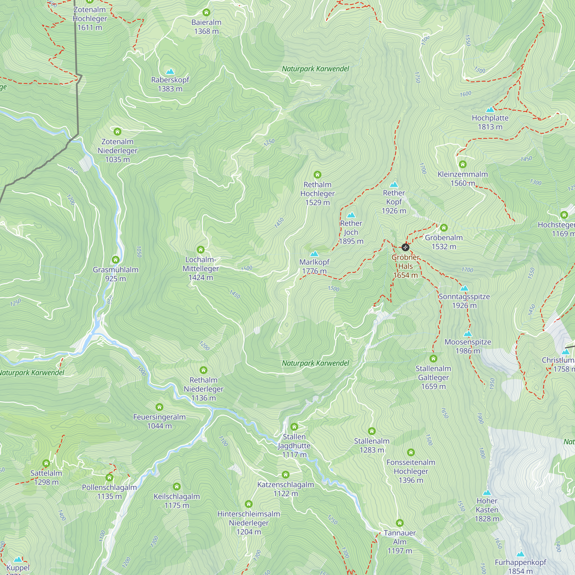 Lochalm-Hochleger map