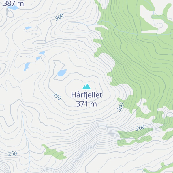 Map of Hårfjellet