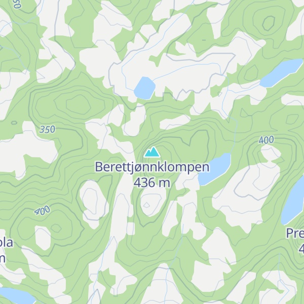 Map of Berettjønnklompen