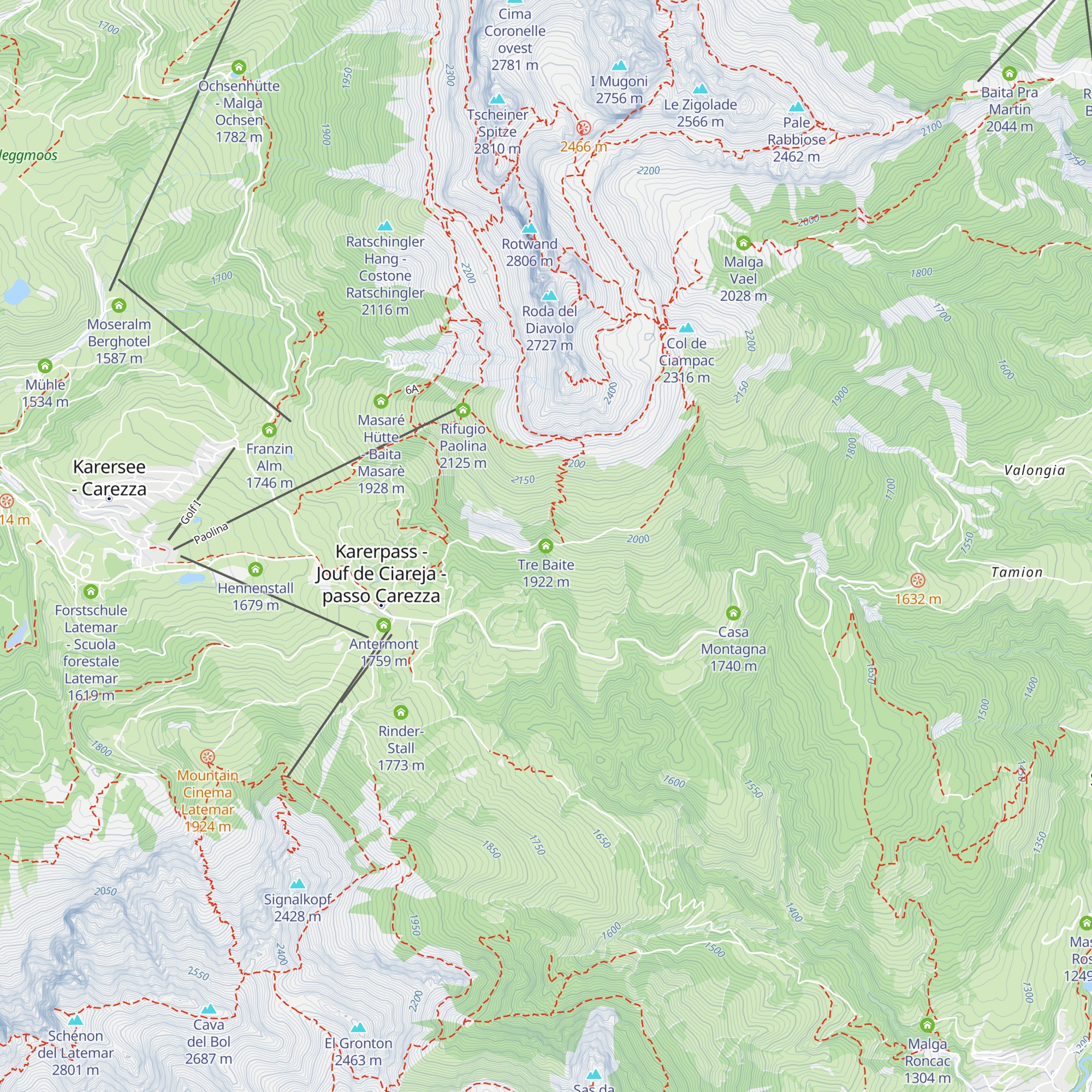 Tre Baite map