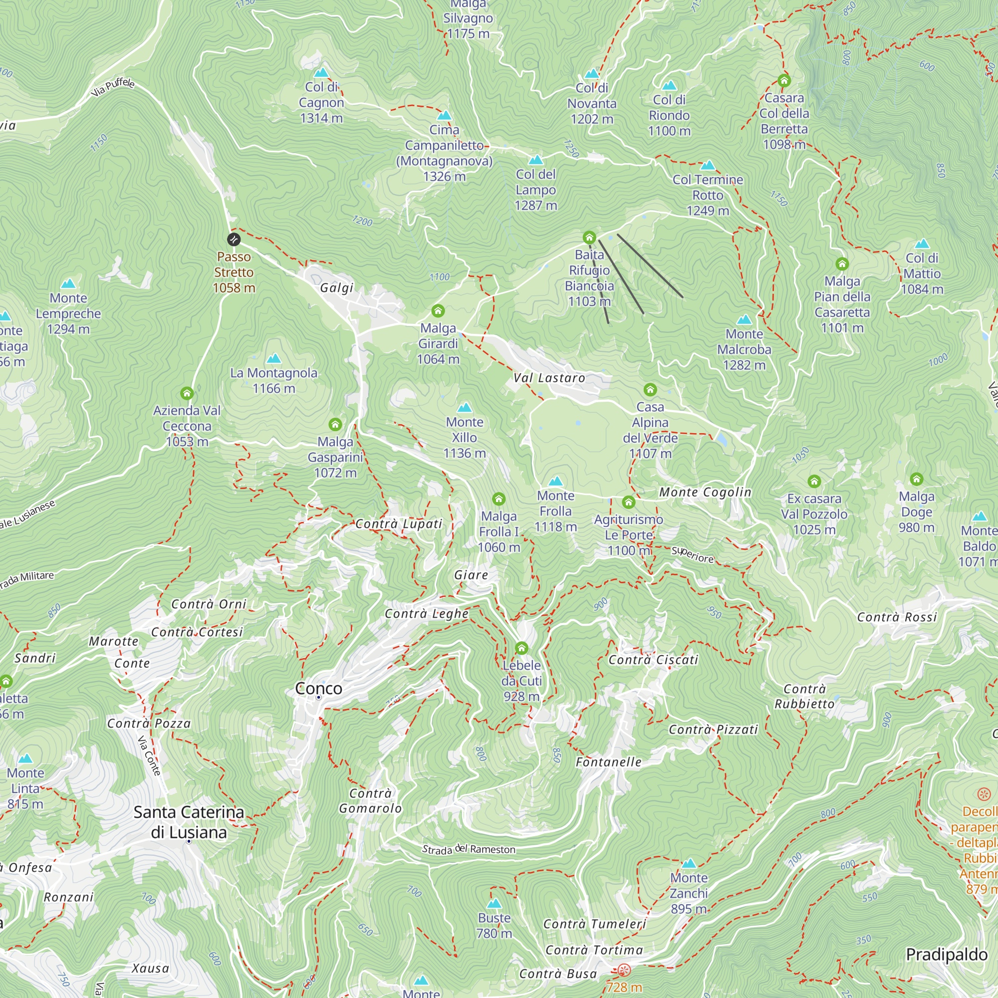 Malga Frolla I map