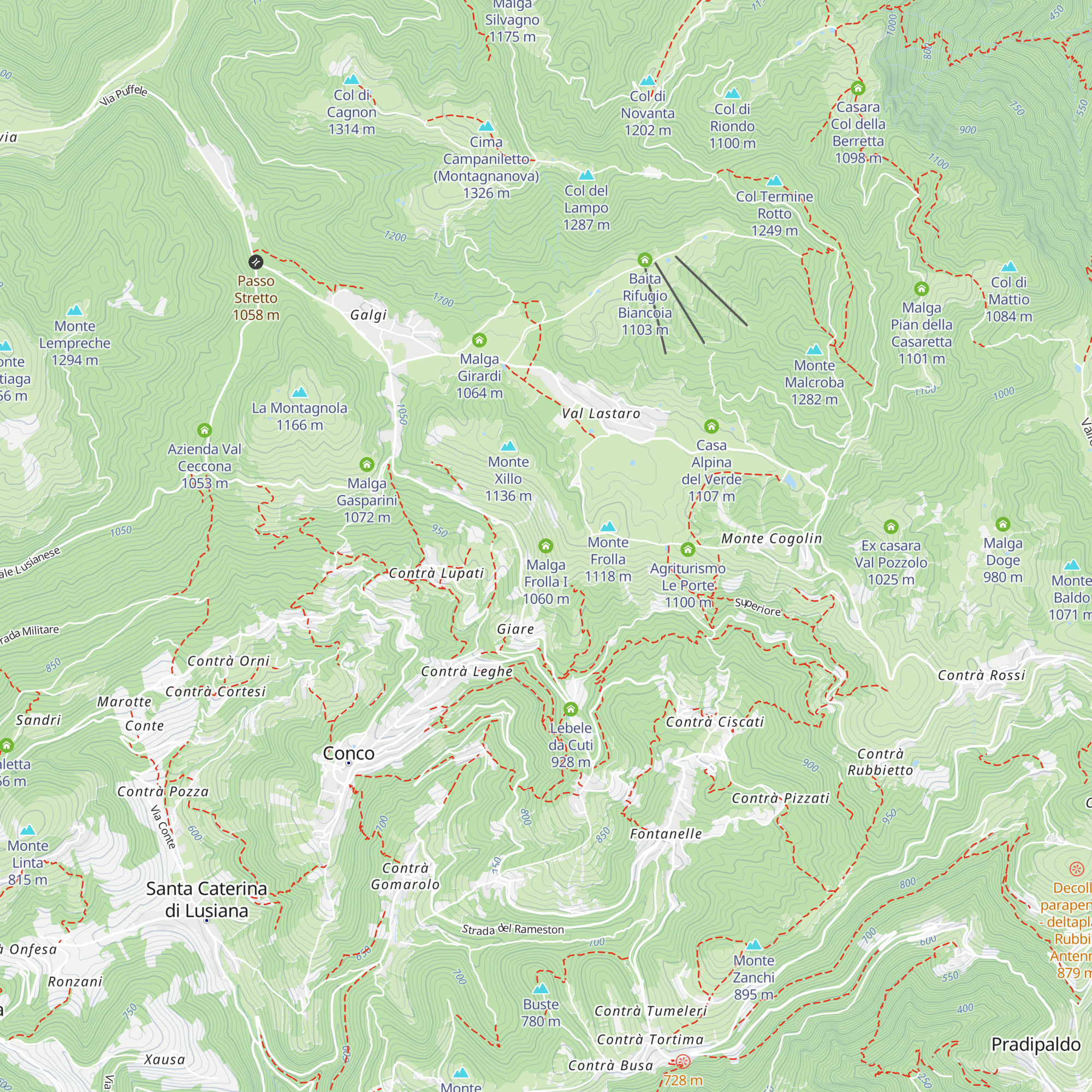 Malga Frolla I map
