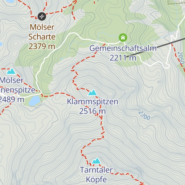 Map of Klammspitzen
