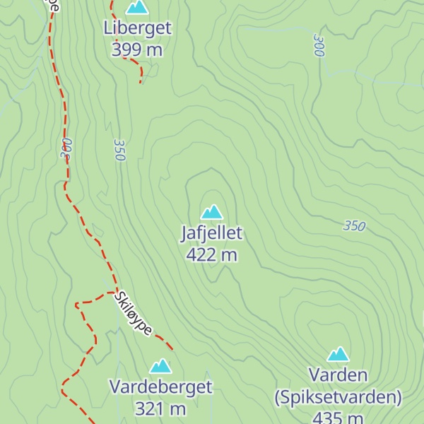 Map of Jafjellet