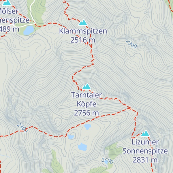Map of Tarntaler Köpfe