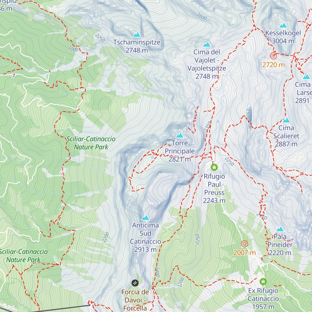 Rifugio Re Alberto Primo - Gartlhütte map