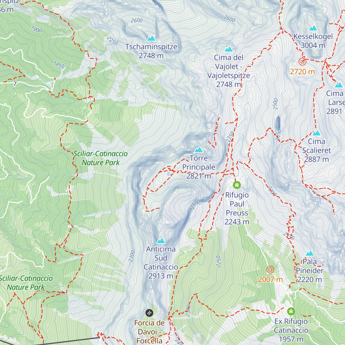 Rifugio Re Alberto Primo - Gartlhütte map