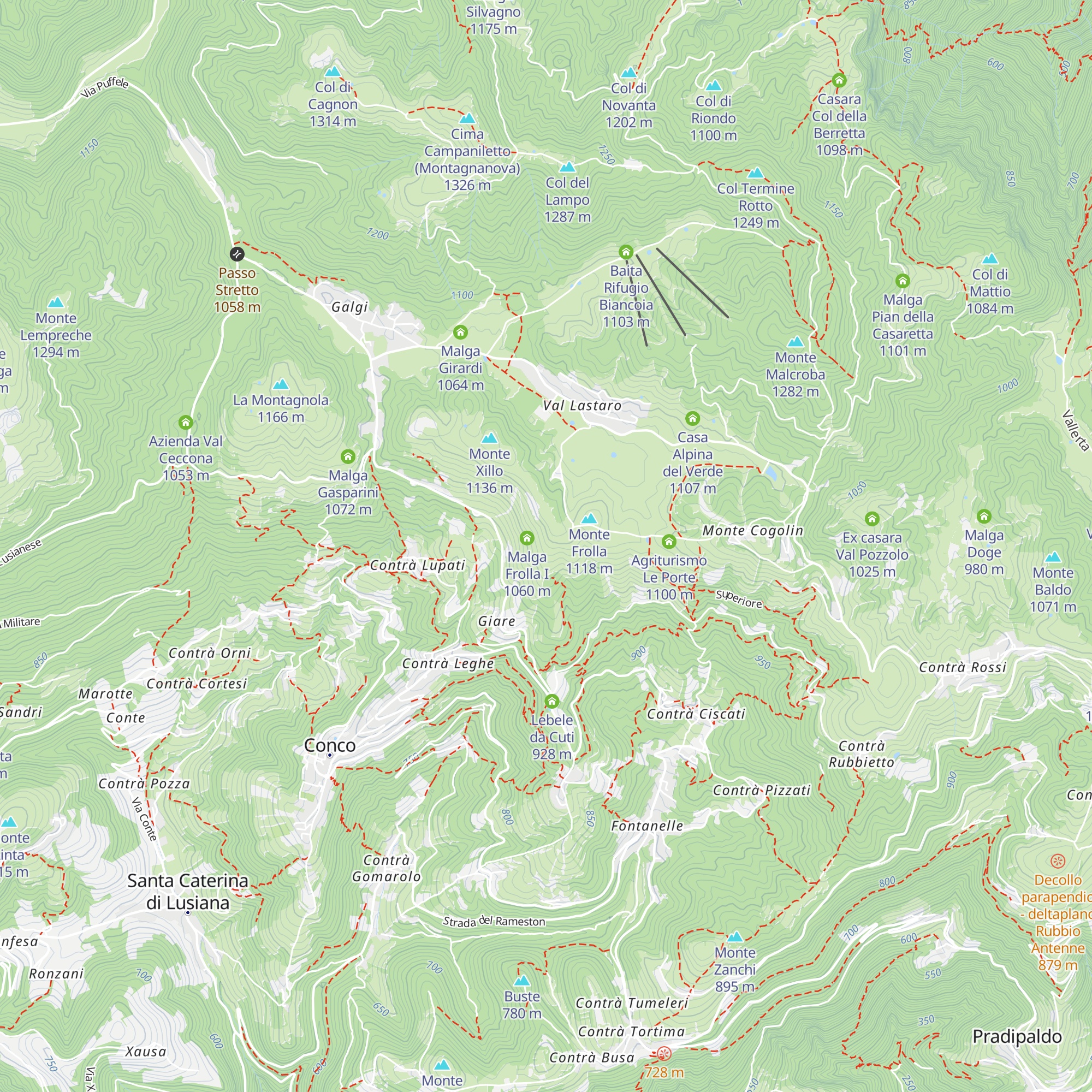 Malga Frolla II map