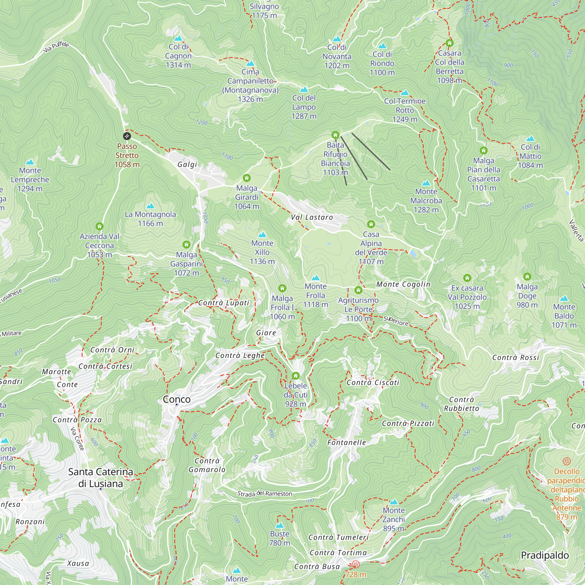 Malga Frolla II map
