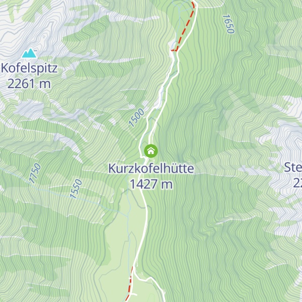 Map of Kurzkofelhütte