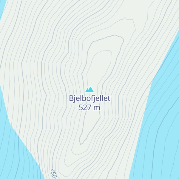 Map of Bjelbofjellet