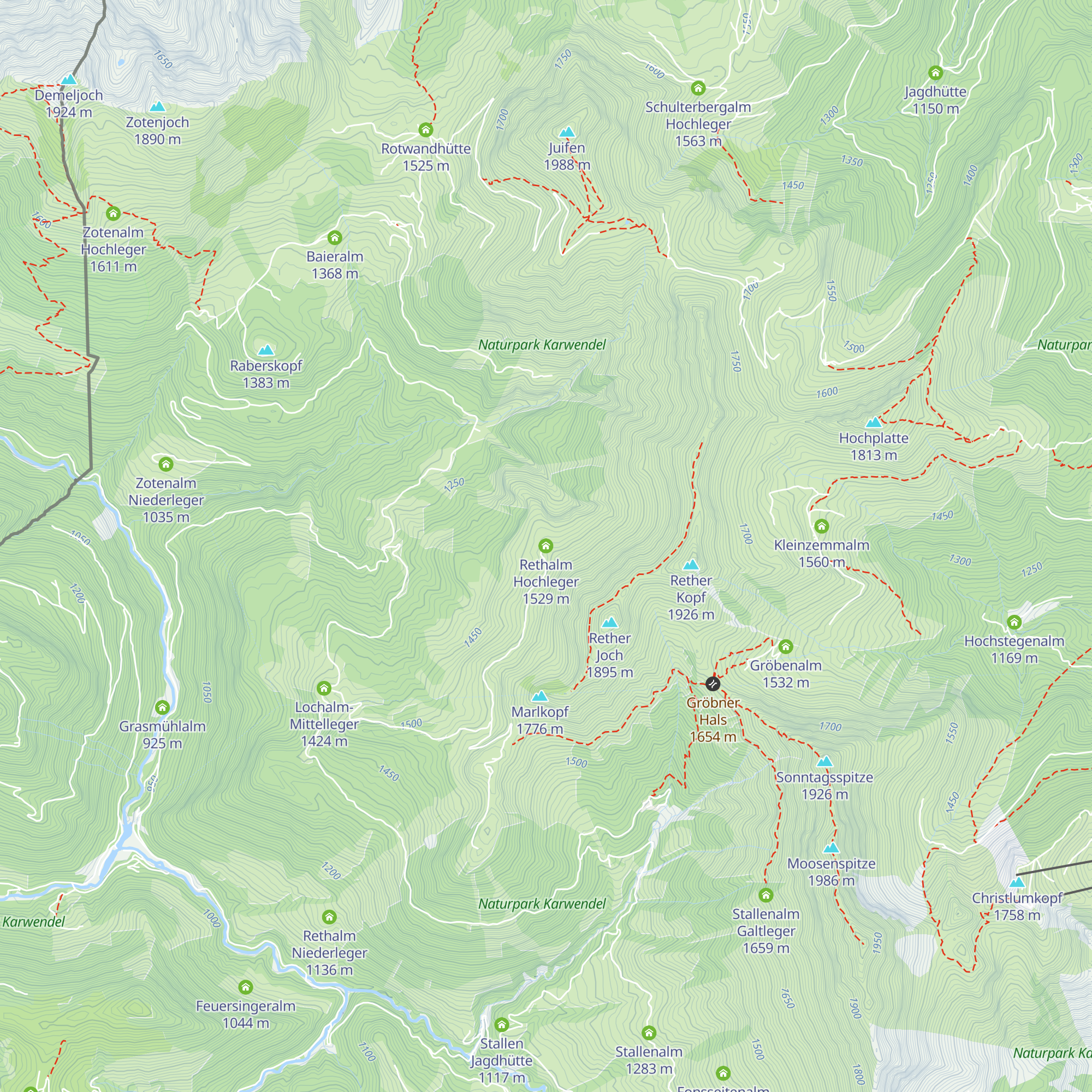 Rethalm Hochleger map