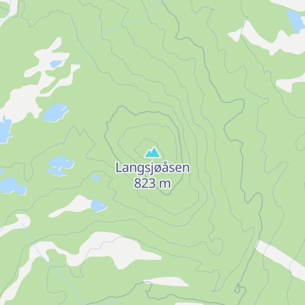 Map of Langsjøåsen