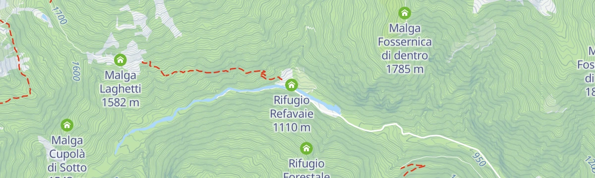 Map of the start of Torrente Vanoi A1