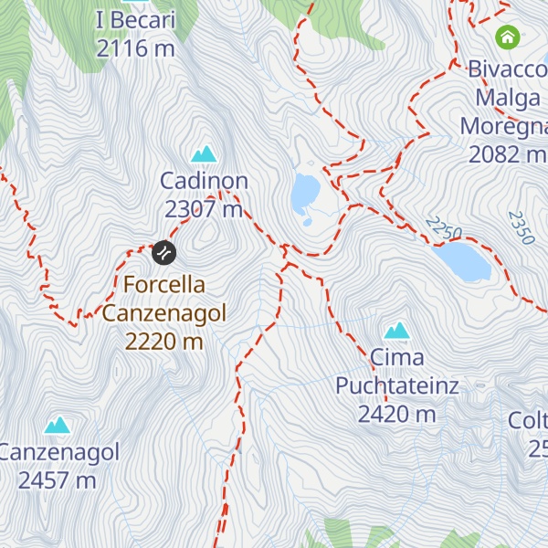 Map of Bivacco Forcella Coldosè