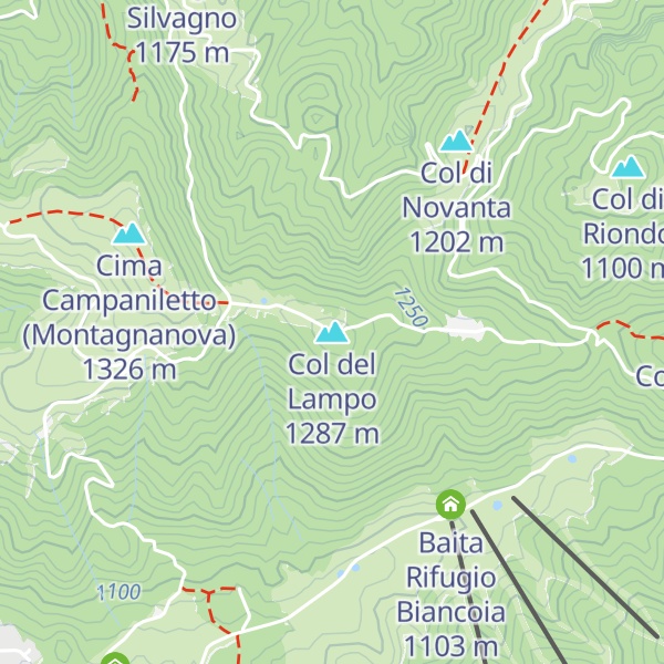 Map of Col del Lampo