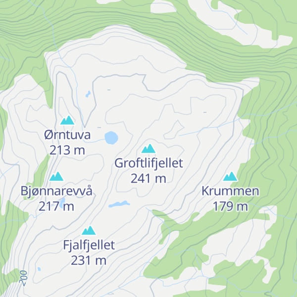 Map of Groftlifjellet