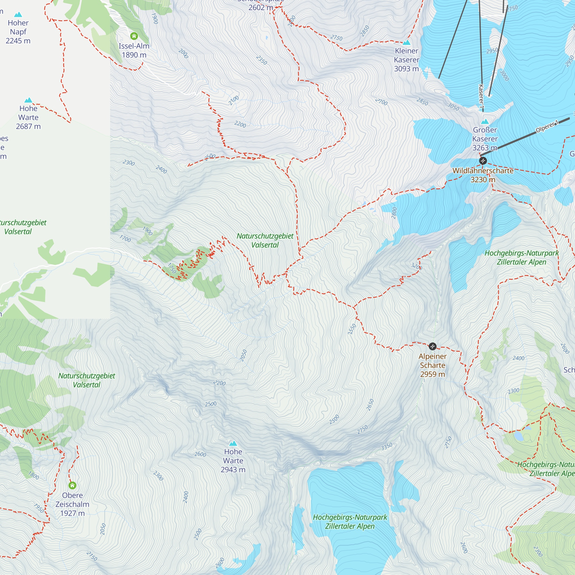 Geraer Hütte map