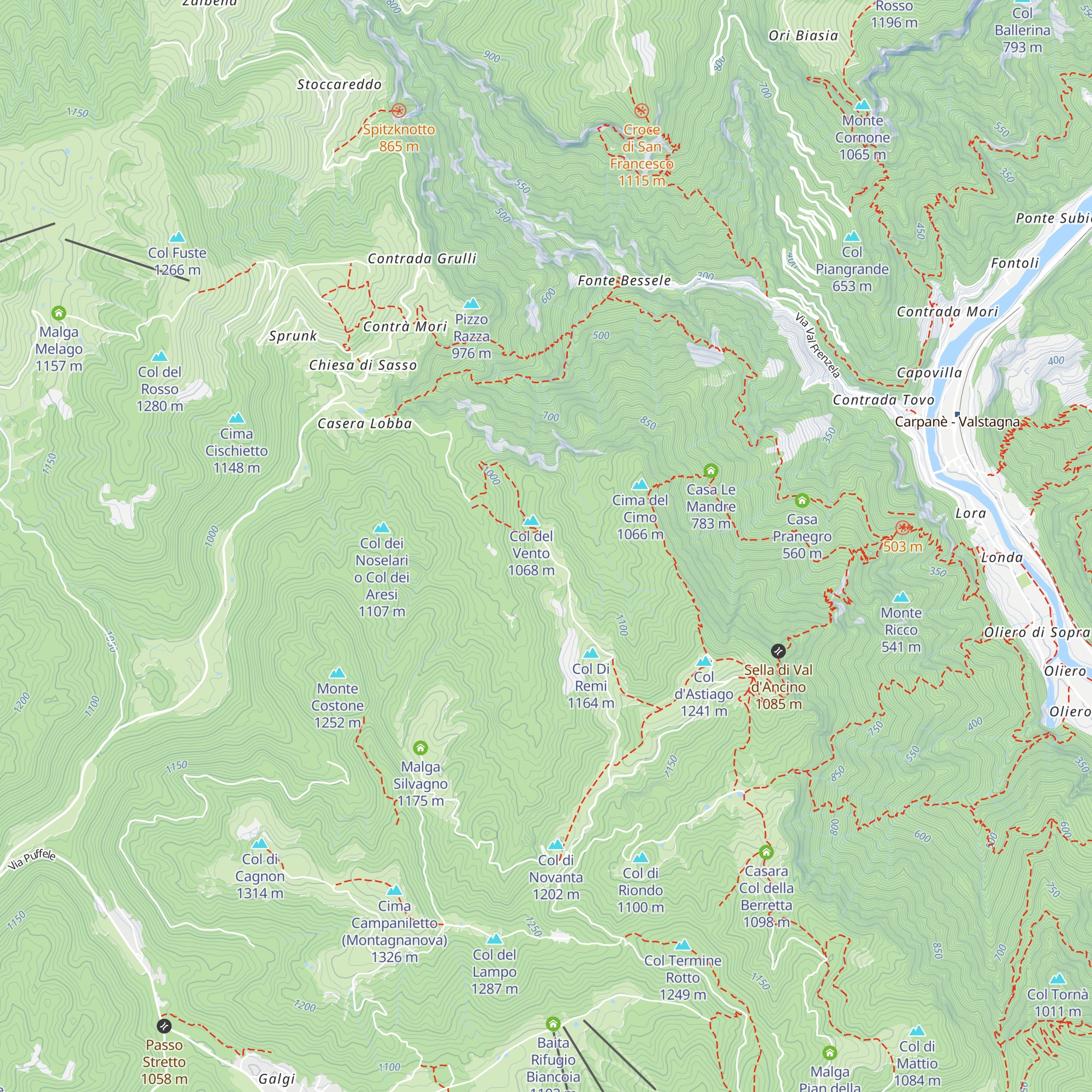 Malga Col dei Remi di Sotto map
