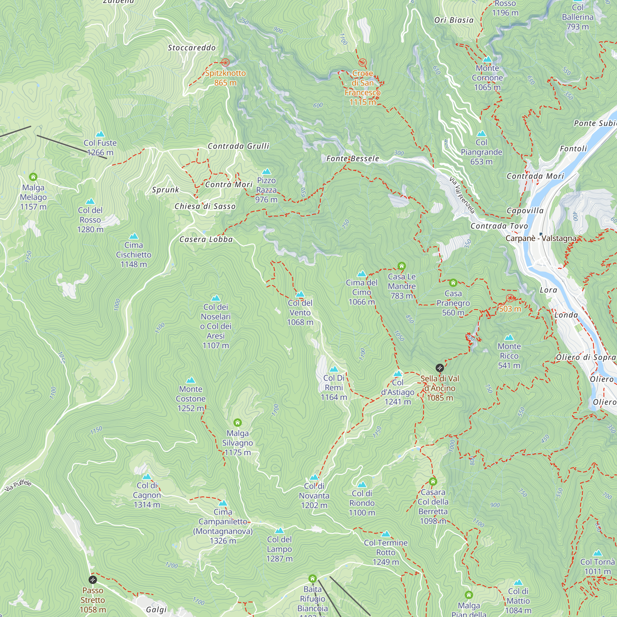 Malga Col dei Remi di Sotto map