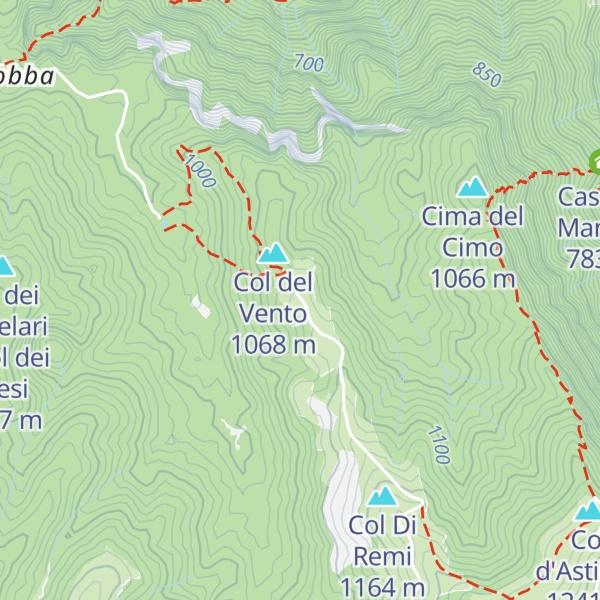 Map of Malga Col dei Remi di Sotto