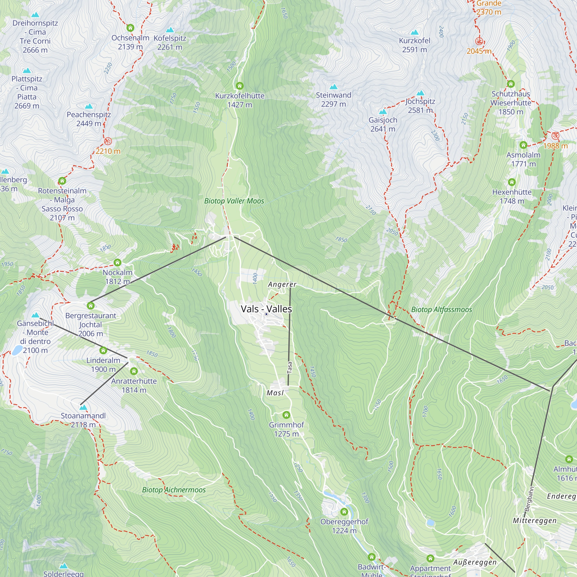 Luckner Huette map