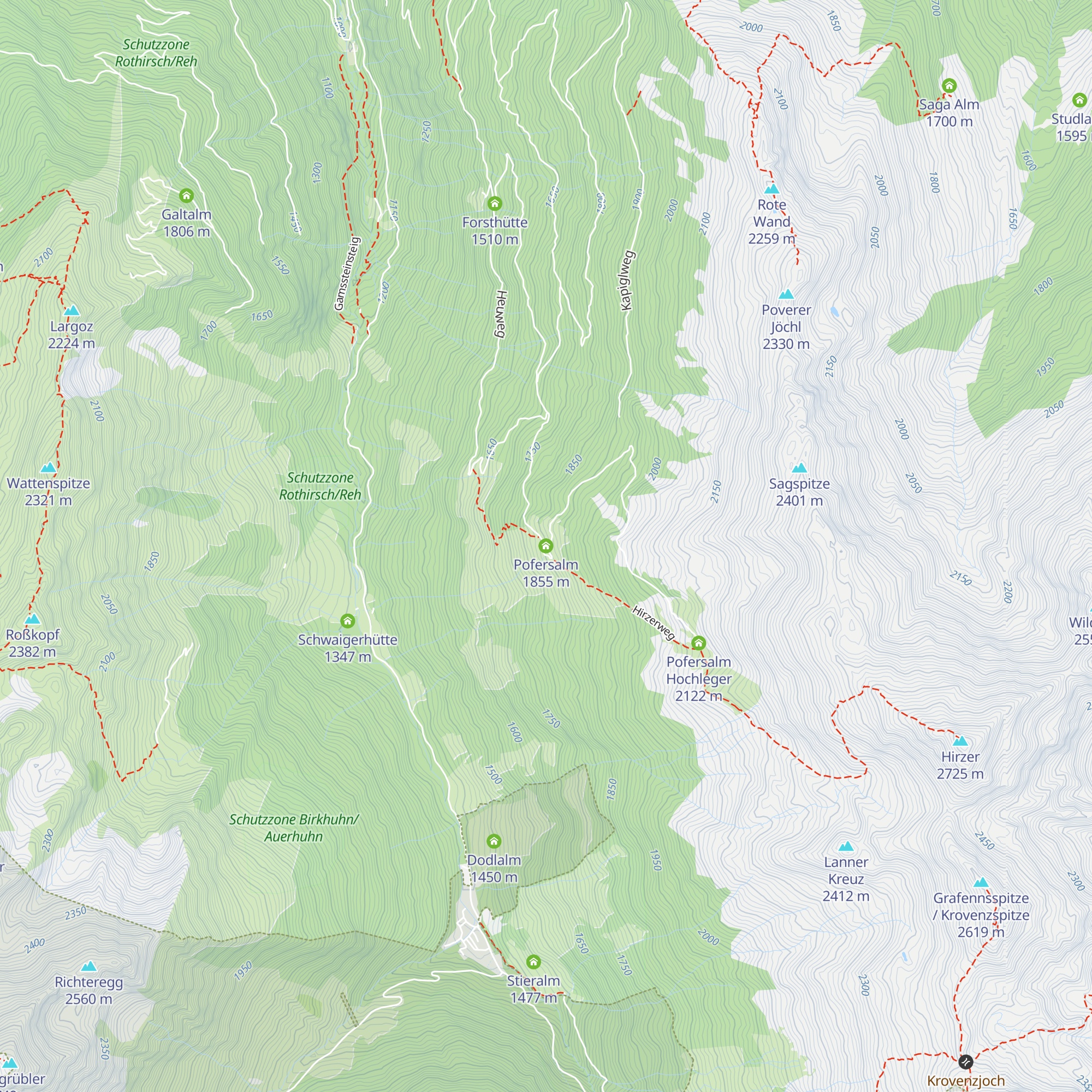 Pofersalm map