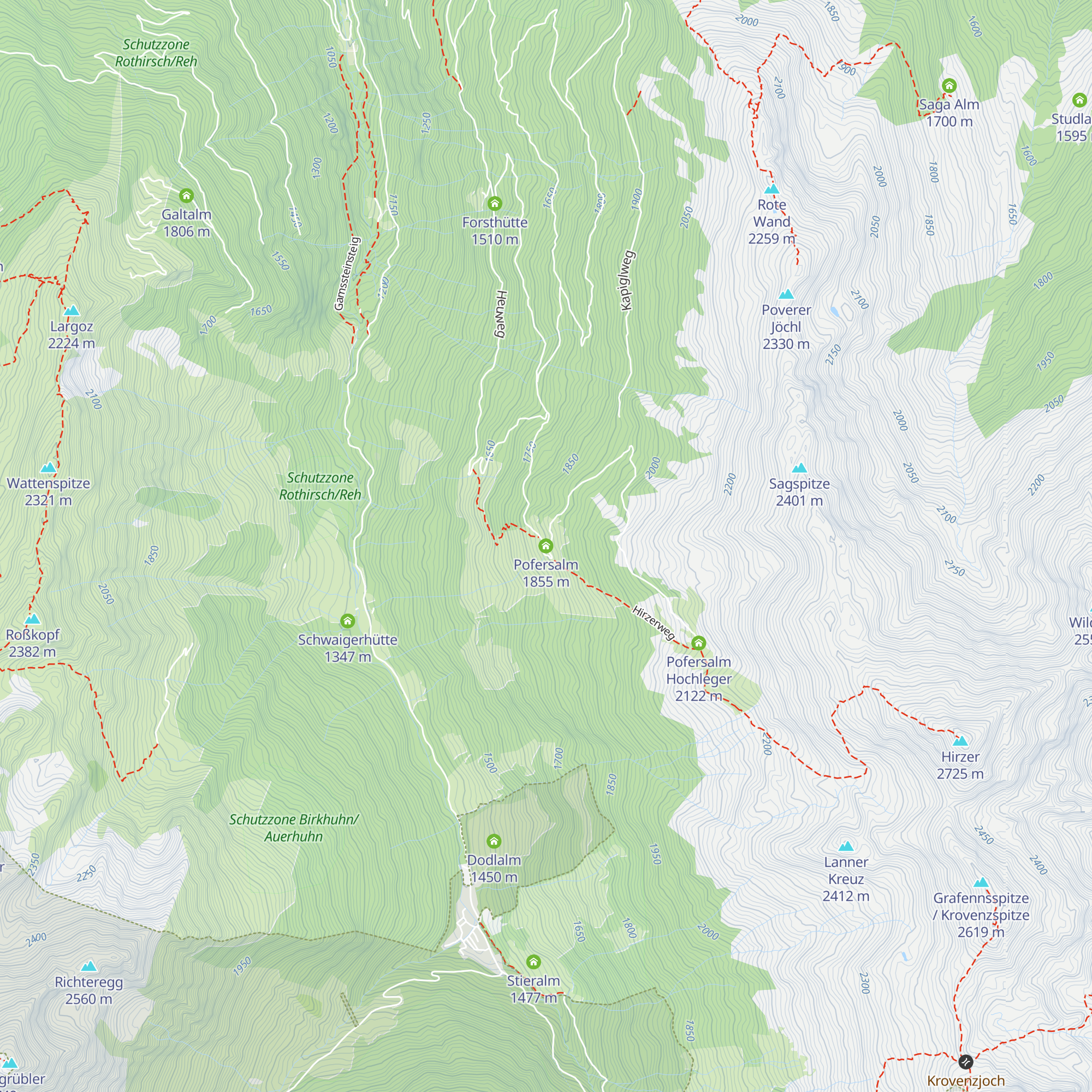 Pofersalm map