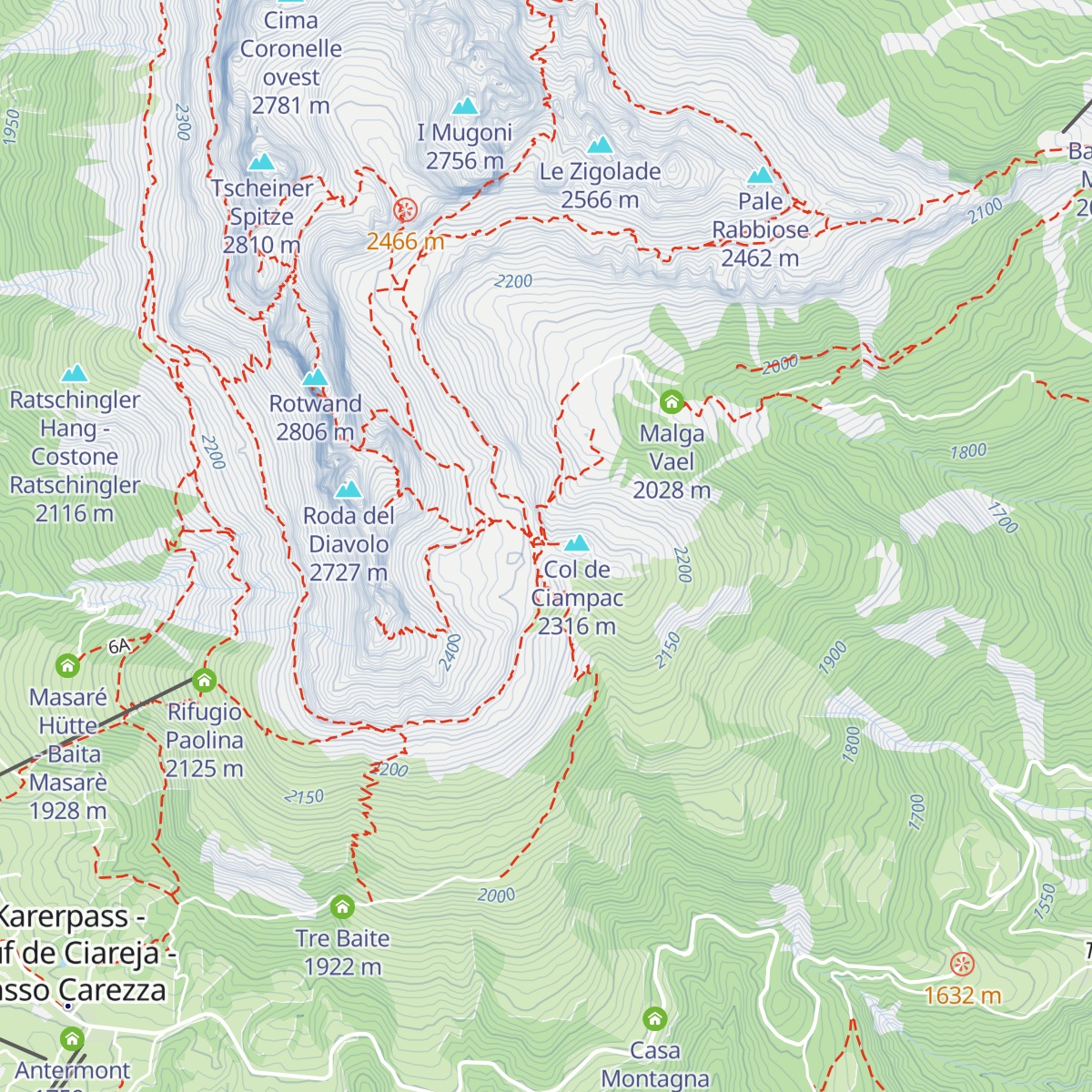 Baita Marino Pederiva map