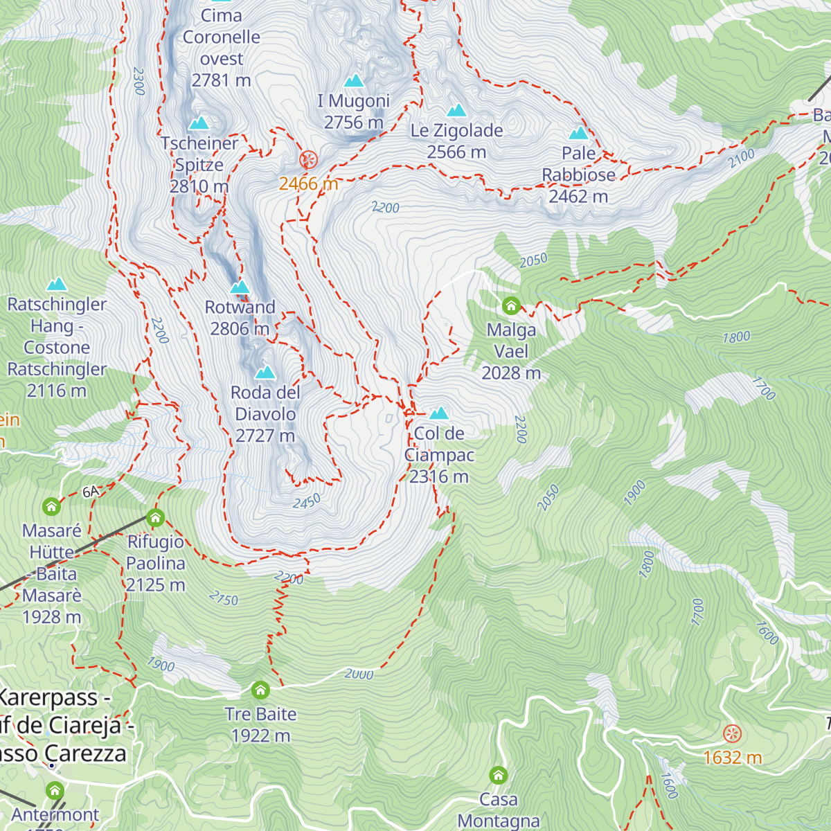 Baita Marino Pederiva map
