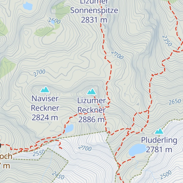 Map of Lizumer Reckner