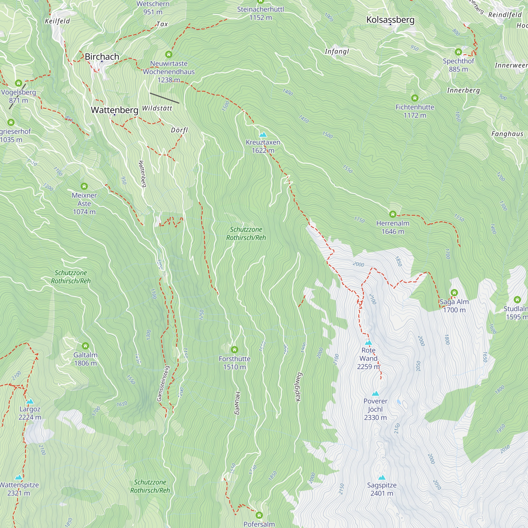 Jagerhütte map