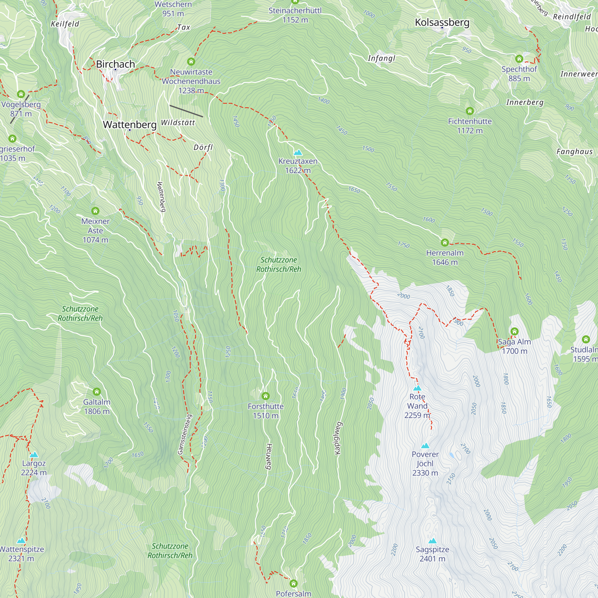 Jagerhütte map